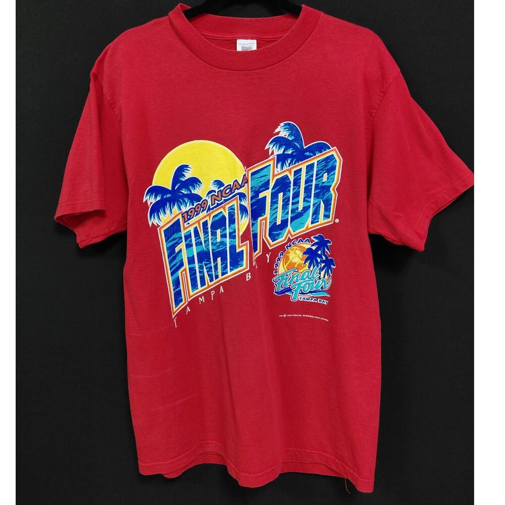 Vintage Logo 7 Large 1999 NCAA Final Four T-Shirt Red Size Graphic Print Size L